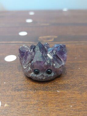 Toothy Purple Amethyst Pet Rock